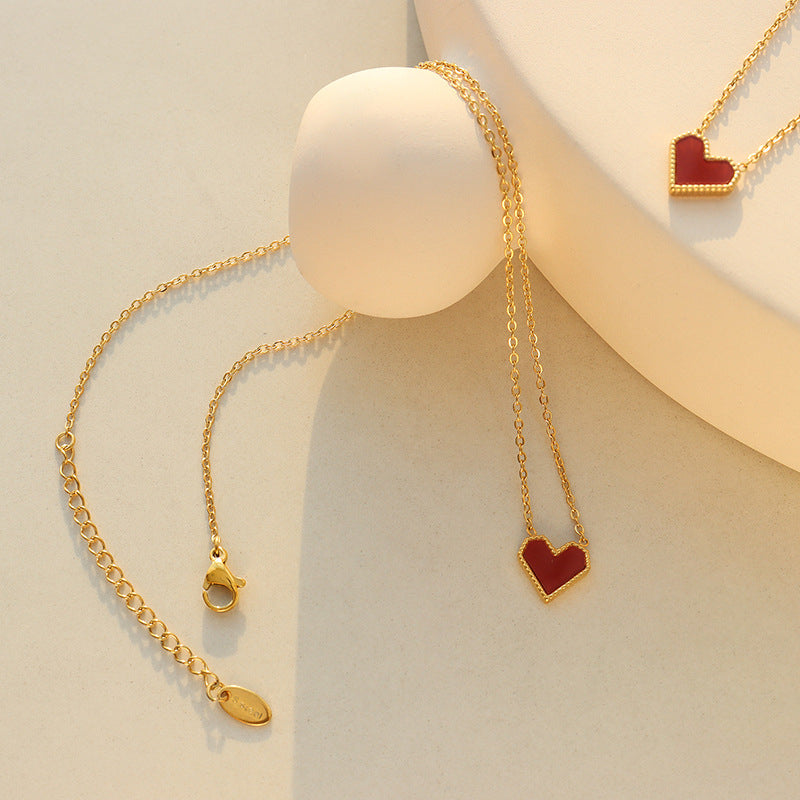 Vintage Heart Necklace for Women – Gold Plated 316L Stainless Steel Pendant Necklace
