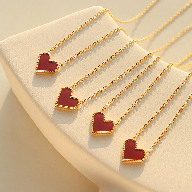 Vintage Heart Necklace for Women – Gold Plated 316L Stainless Steel Pendant Necklace