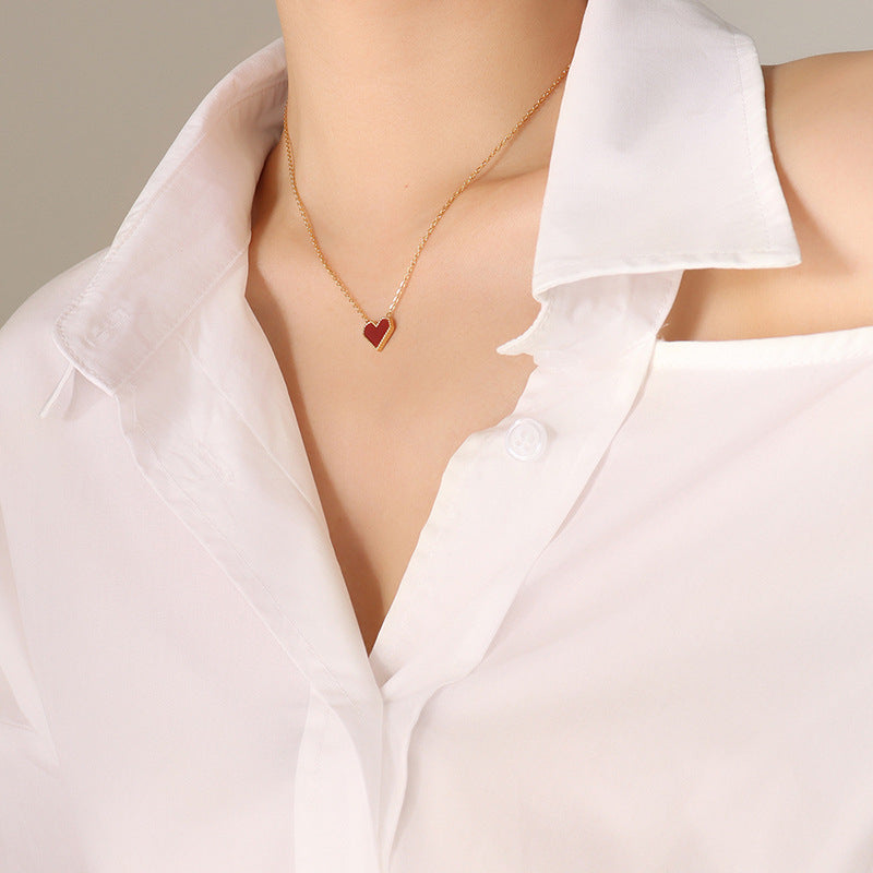 Vintage Heart Necklace for Women – Gold Plated 316L Stainless Steel Pendant Necklace