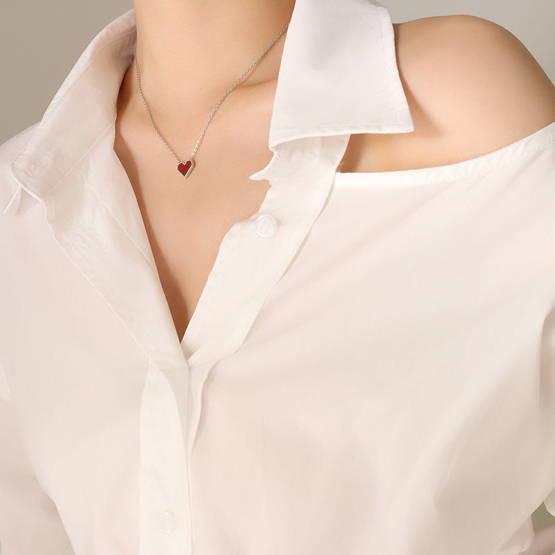 Vintage Heart Necklace for Women – Gold Plated 316L Stainless Steel Pendant Necklace