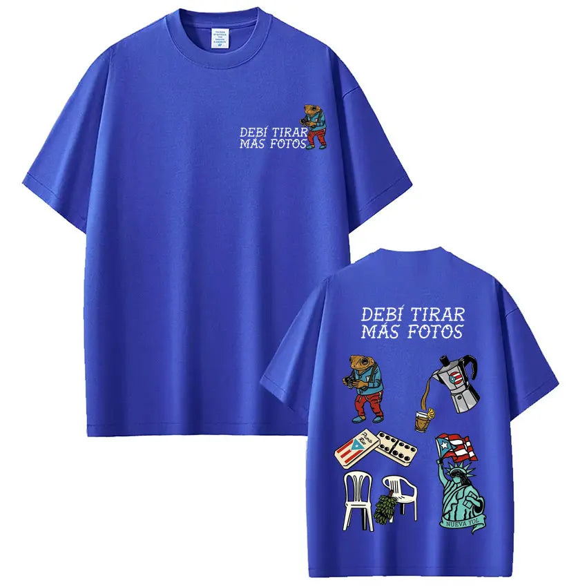 Camisetas de la gira DTMF de Bad Bunny, camisetas de moda para hombre y mujer, camiseta de hip hop, camisetas estéticas informales de algodón