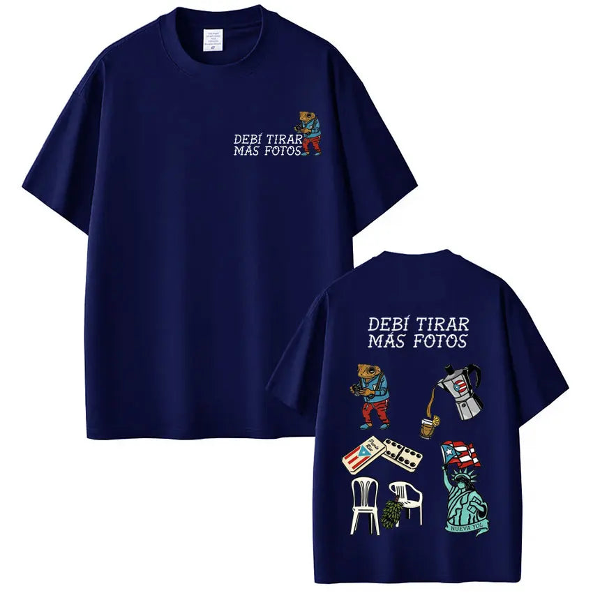 Camisetas de la gira DTMF de Bad Bunny, camisetas de moda para hombre y mujer, camiseta de hip hop, camisetas estéticas informales de algodón