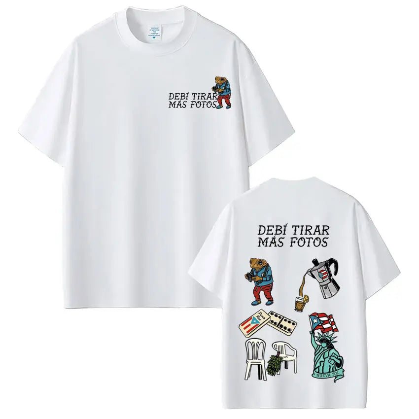 Camisetas de la gira DTMF de Bad Bunny, camisetas de moda para hombre y mujer, camiseta de hip hop, camisetas estéticas informales de algodón