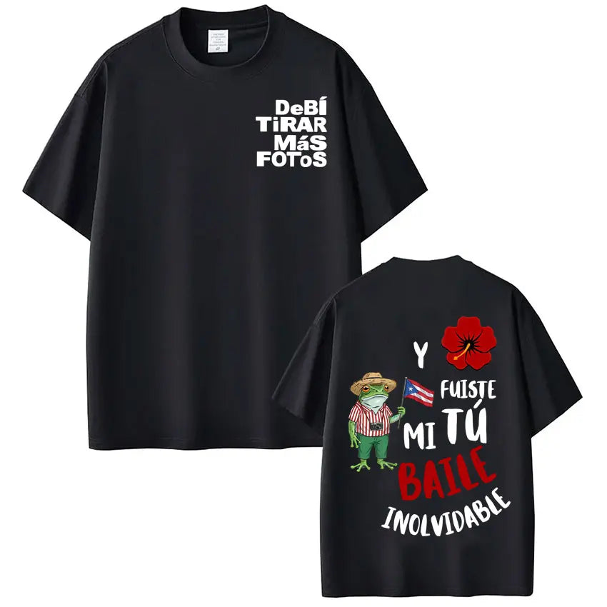 Camiseta con gráficos del rapero Bad Bunny Tour, camisetas Vintage para hombres y mujeres, camisetas estéticas de hip-hop