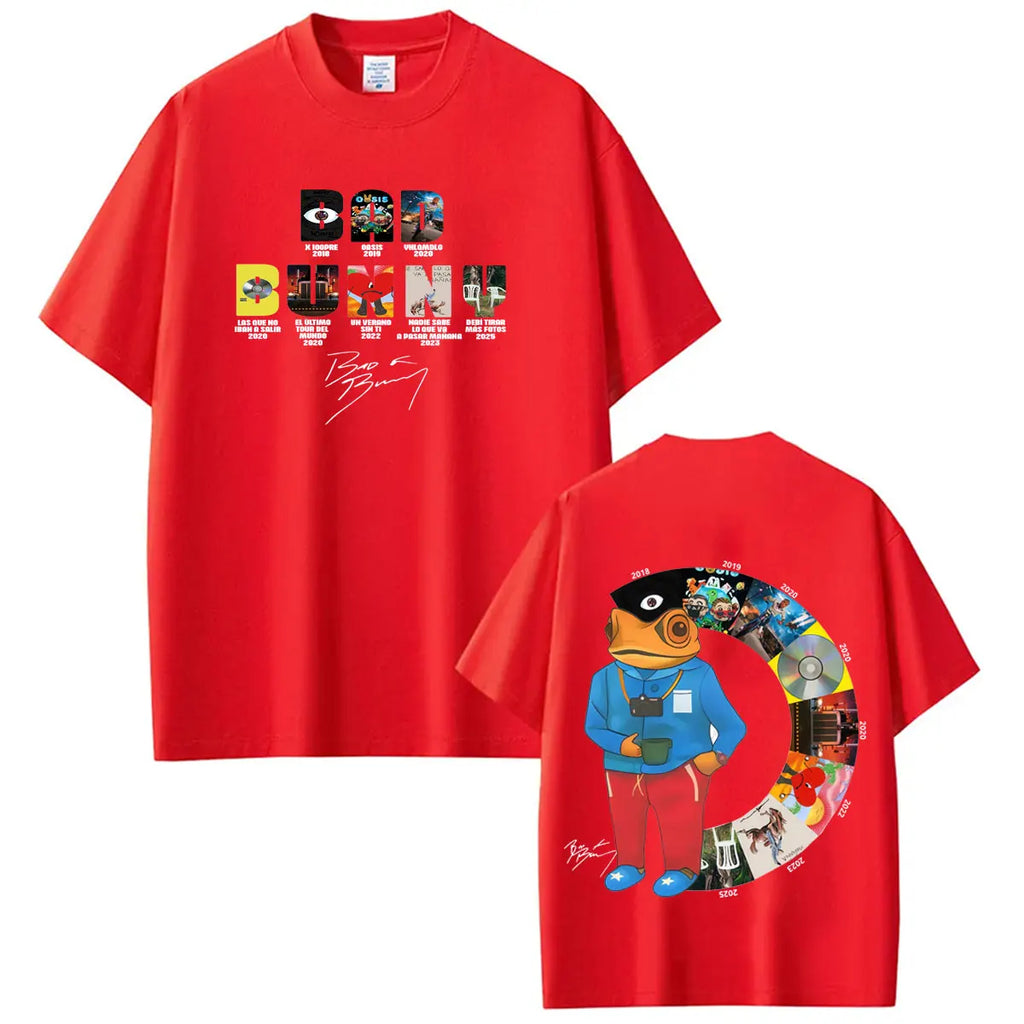 Camiseta del rapero Bad Bunny, camisetas Debi Tirar Mas Fotos DTMF, ropa para hombres y mujeres, camiseta de manga corta de Hip Hop, ropa de calle