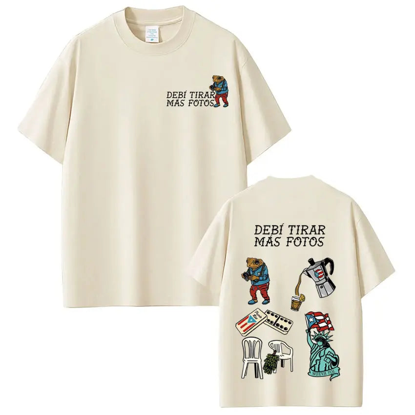 Camisetas de la gira DTMF de Bad Bunny, camisetas de moda para hombre y mujer, camiseta de hip hop, camisetas estéticas informales de algodón