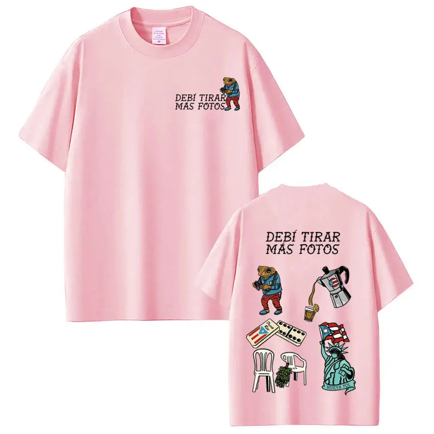 Camisetas de la gira DTMF de Bad Bunny, camisetas de moda para hombre y mujer, camiseta de hip hop, camisetas estéticas informales de algodón